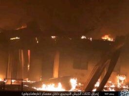 BREAKING: ISWAP Storms Nigerian Army Camp In Adamawa, Kills Two Soldiers, Burns Vehicles